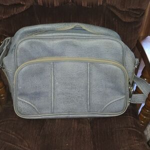 Men's Blue Leather Bag